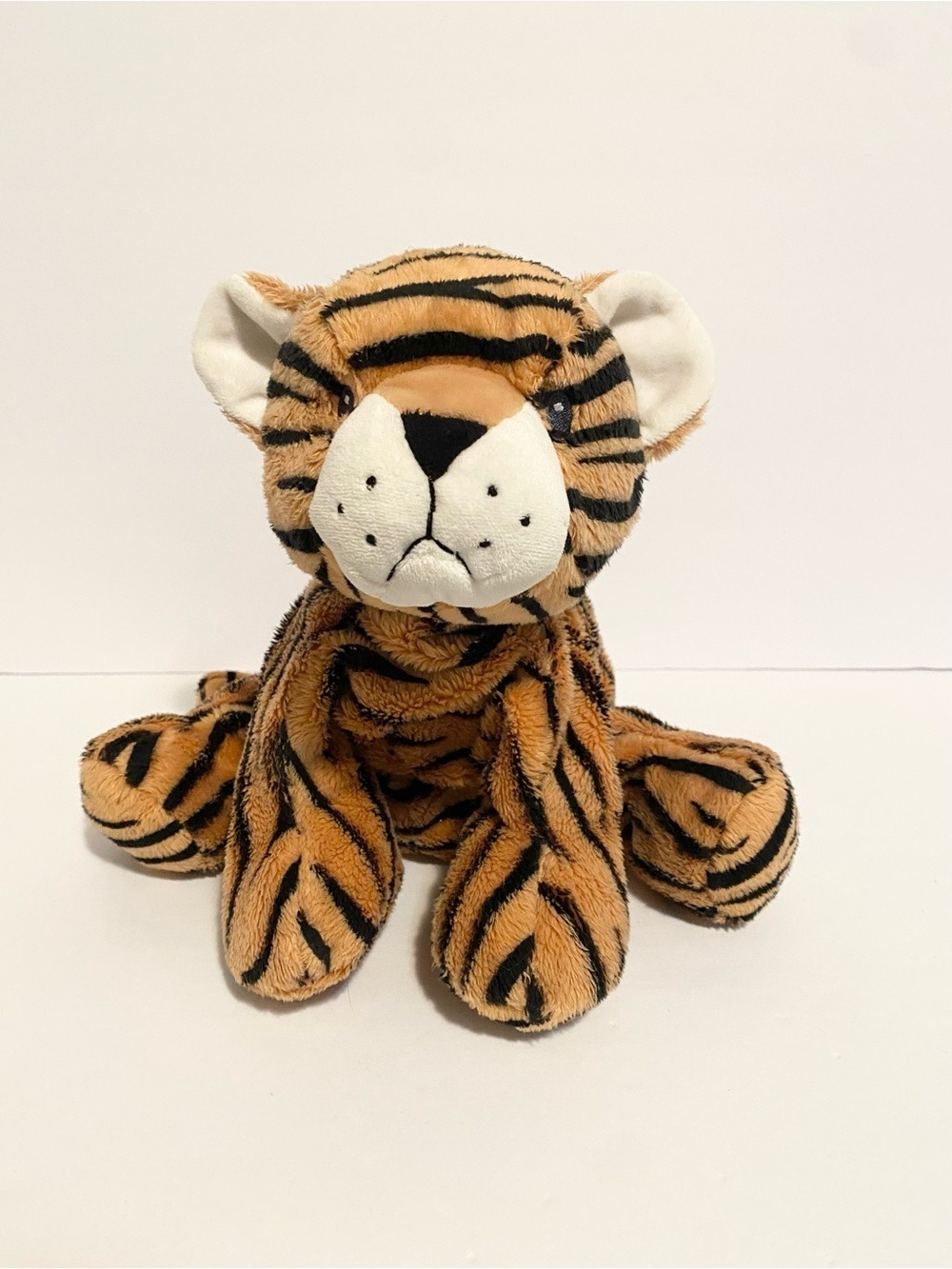 Gund Flip N Flopppers Tiger Plush Orange Black Stripped Stuffed Animal Toy 13”